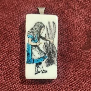 Blue and White Pendant Necklace